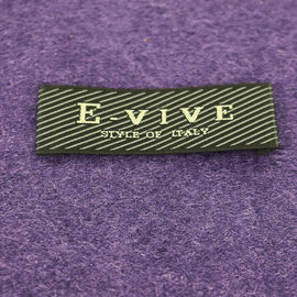 Brand Name Clothing Woven Label / Woven Neck Labels Sewing In The Garment