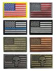 Tactical Reverse USA Flag Custom Woven Badges Hook Back Adhesion , Custom Morale Patches