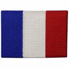 旗のフランスの刺繍の鉄は洗濯できる注文の布パッチを修繕します