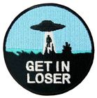 Get In Loser Embroidered Patches For Clothing Merrow Border Stick - On Style