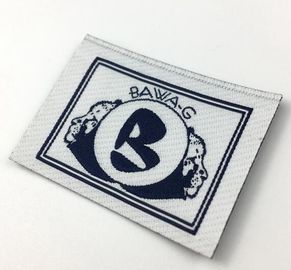 Clothing Brand Name Woven Fabric Labels Fashion Gold Yarn Wholesale Apparel Labels