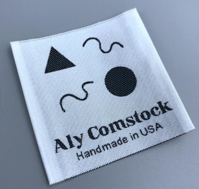 注文のTシャツのためのプライベート ブランドの名前のロゴの首のダマスク織のEndfoldによって編まれる生地のラベル