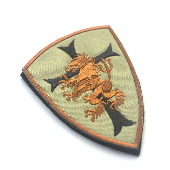 肩の習慣によって刺繍されるバッジ、軍のホックおよびループ パッチの生地の布